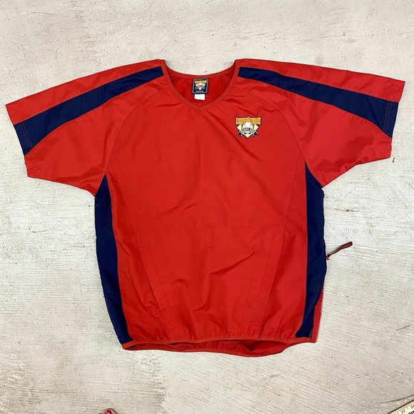 Cooperstown Mens Sz S Baseball Dreams Park Red Pull Over Vented Windbreaker - Picture 1 of 11
